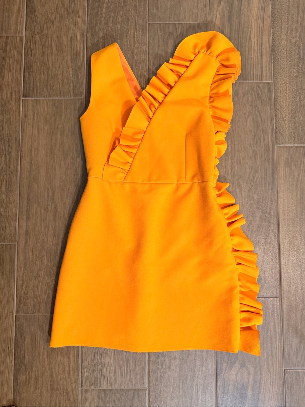 MSGM One-Shoulder Ruffle Mini Dress Size US 8 IT 44